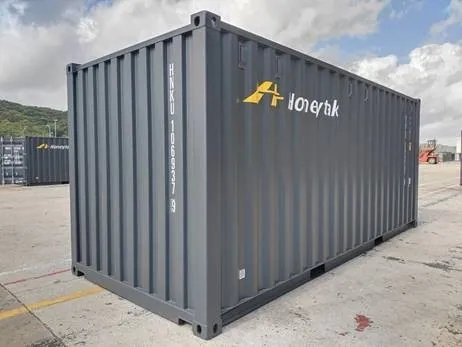 New 20 ft dry container painted RAL 7016 anthracite grey