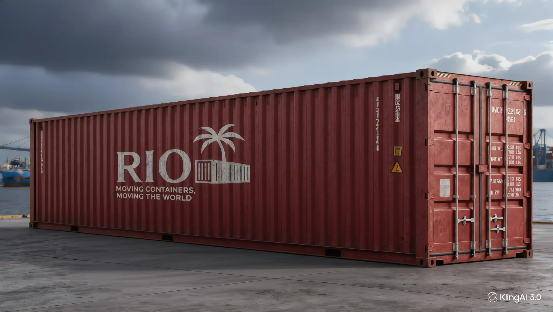40 foot standard steel shipping container with closed cargo doors